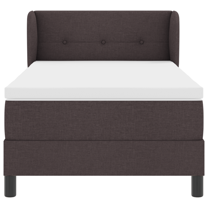 Pat box spring cu saltea, maro închis, 90x200 cm, textil - WALTI WALTI