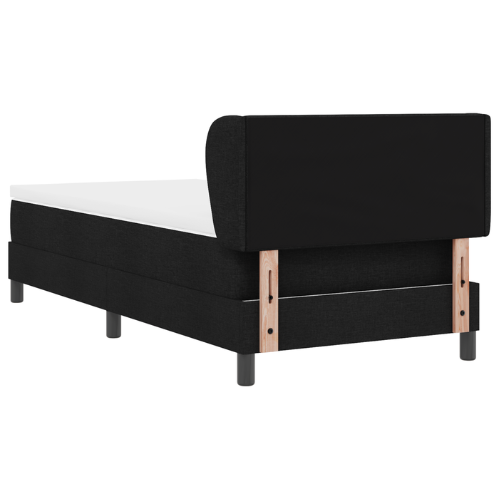 Pat box spring cu saltea, negru, 100x200 cm, textil - WALTI WALTI