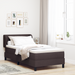 Pat box spring cu saltea, maro închis, 100x200 cm, textil - WALTI WALTI