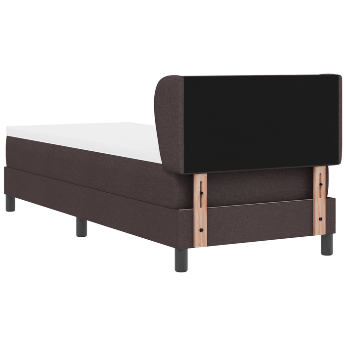 Pat box spring cu saltea, maro închis, 80x200 cm, textil - WALTI WALTI