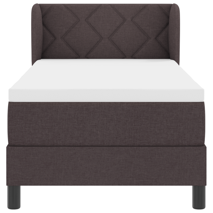 Pat box spring cu saltea, maro închis, 80x200 cm, textil - WALTI WALTI