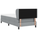 Pat box spring cu saltea, gri deschis, 90x190 cm, textil - WALTI WALTI