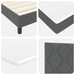 Pat box spring cu saltea, gri închis, 90x200 cm, textil - WALTI WALTI