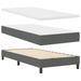 Pat box spring cu saltea, gri închis, 90x200 cm, textil - WALTI WALTI