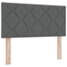 Pat box spring cu saltea, gri închis, 90x200 cm, textil - WALTI WALTI