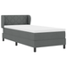 Pat box spring cu saltea, gri închis, 90x200 cm, textil - WALTI WALTI