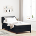 Pat box spring cu saltea, negru, 90x200 cm, textil - WALTI WALTI