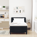 Pat box spring cu saltea, negru, 90x200 cm, textil - WALTI WALTI