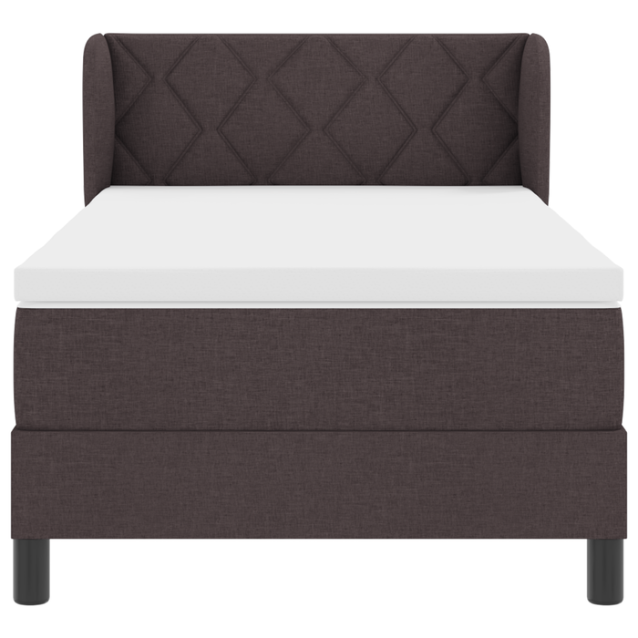 Pat box spring cu saltea, maro închis, 90x200 cm, textil - WALTI WALTI