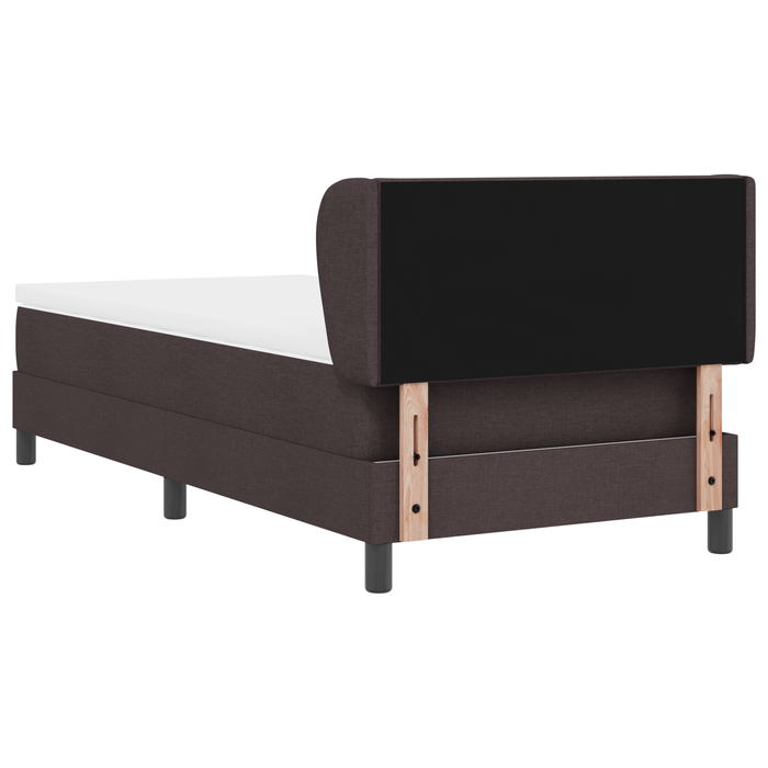 Pat box spring cu saltea, maro închis, 100x200 cm, textil - WALTI WALTI