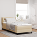 Pat box spring cu saltea, crem, 100x200 cm, textil - WALTI WALTI
