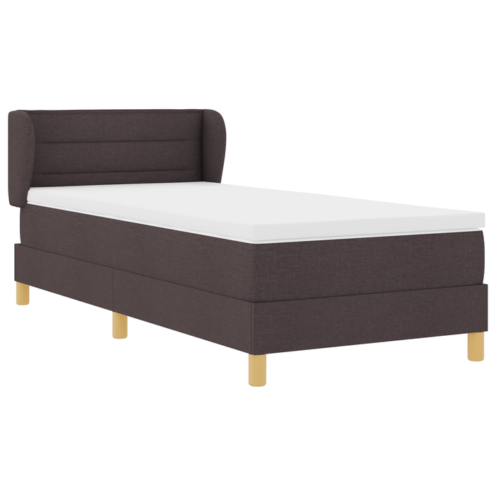Pat box spring cu saltea, maro închis, 80x200 cm, textil - WALTI WALTI