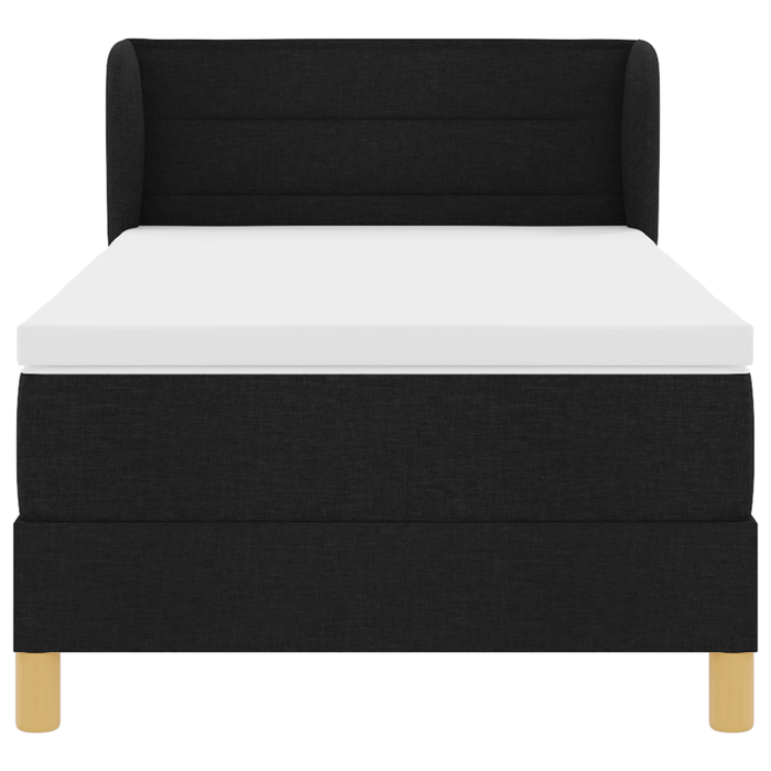 Pat box spring cu saltea, negru, 90x190 cm, textil - WALTI WALTI