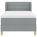 Pat Box Spring vidaXL cu Saltea Gri Deschis 90x200 cm țesătură - WALTI WALTI