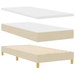 Pat Box Spring vidaXL cu Saltea Crem 90x200 cm Fabric - WALTI WALTI