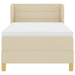 Pat box spring cu saltea, crem, 100x200 cm, textil - WALTI WALTI