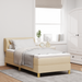 Pat box spring cu saltea, crem, 100x200 cm, textil - WALTI WALTI