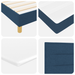 Pat box spring cu saltea, albastru, 100x200 cm, textil - WALTI WALTI