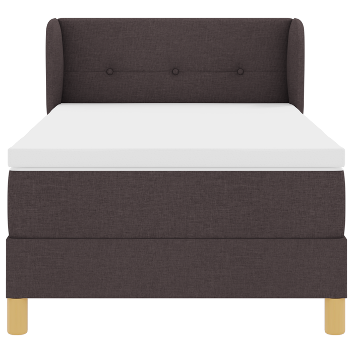 Pat box spring cu saltea, maro închis, 80x200 cm, textil - WALTI WALTI