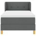 Pat box spring cu saltea, gri închis, 90x190 cm, textil - WALTI WALTI
