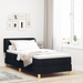 Pat box spring cu saltea, negru, 90x190 cm, textil - WALTI WALTI