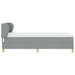 Pat box spring cu saltea, gri deschis, 90x190 cm, textil - WALTI WALTI
