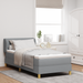 Pat box spring cu saltea, gri deschis, 90x190 cm, textil - WALTI WALTI