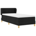 Pat box spring cu saltea, negru, 90x200 cm, textil - WALTI WALTI