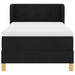 Pat box spring cu saltea, negru, 90x200 cm, textil - WALTI WALTI