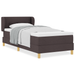 Pat box spring cu saltea, maro închis, 90x200 cm, textil - WALTI WALTI