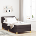 Pat box spring cu saltea, maro închis, 90x200 cm, textil - WALTI WALTI