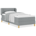 Pat box spring cu saltea, gri deschis, 100x200 cm, textil - WALTI WALTI