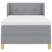 Pat box spring cu saltea, gri deschis, 100x200 cm, textil - WALTI WALTI