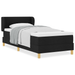 Pat box spring cu saltea, negru, 100x200 cm, textil - WALTI WALTI
