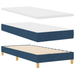 Pat box spring cu saltea, albastru, 100x200 cm, textil - WALTI WALTI