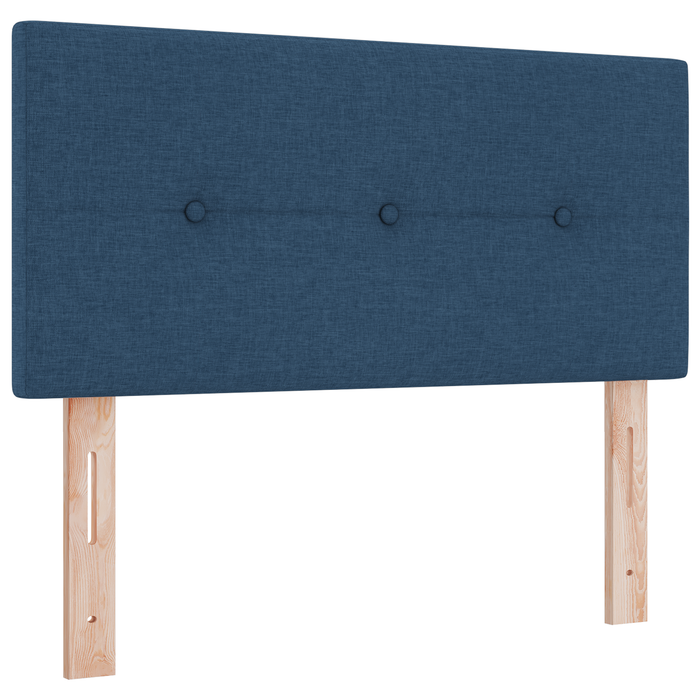 Pat box spring cu saltea, albastru, 100x200 cm, textil - WALTI WALTI