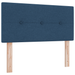 Pat box spring cu saltea, albastru, 100x200 cm, textil - WALTI WALTI