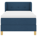 Pat box spring cu saltea, albastru, 100x200 cm, textil - WALTI WALTI