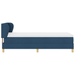 Pat box spring cu saltea, albastru, 100x200 cm, textil - WALTI WALTI