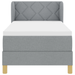 Pat box spring cu saltea, gri deschis, 80x200 cm, textil - WALTI WALTI