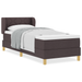 Pat box spring cu saltea, maro deschis, 80x200 cm, textil - WALTI WALTI