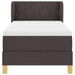 Pat box spring cu saltea, maro deschis, 80x200 cm, textil - WALTI WALTI