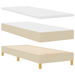 Pat box spring cu saltea, crem, 80x200 cm, textil - WALTI WALTI