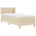 Pat box spring cu saltea, crem, 80x200 cm, textil - WALTI WALTI