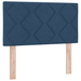 Pat box spring cu saltea, albastru, 80x200 cm, textil - WALTI WALTI