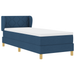 Pat box spring cu saltea, albastru, 80x200 cm, textil - WALTI WALTI