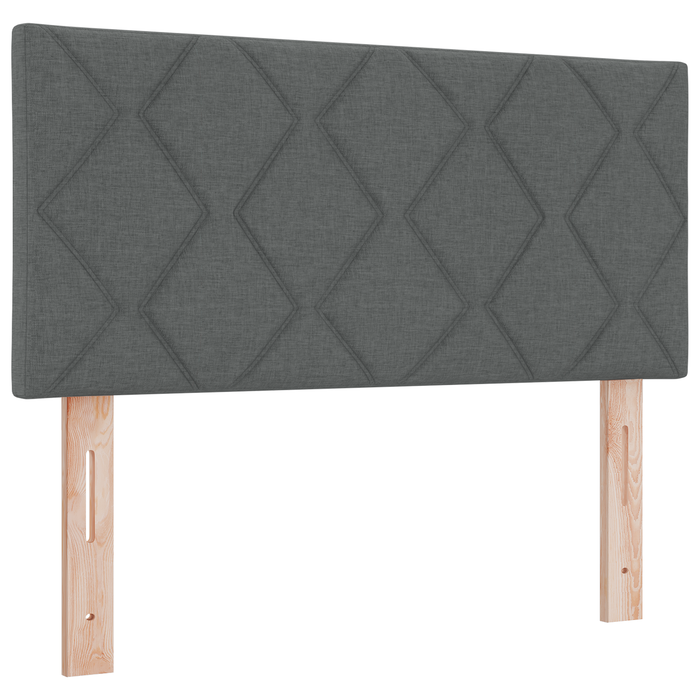 Pat box spring cu saltea, gri închis, 90x190 cm, textil - WALTI WALTI