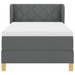 Pat box spring cu saltea, gri închis, 90x190 cm, textil - WALTI WALTI
