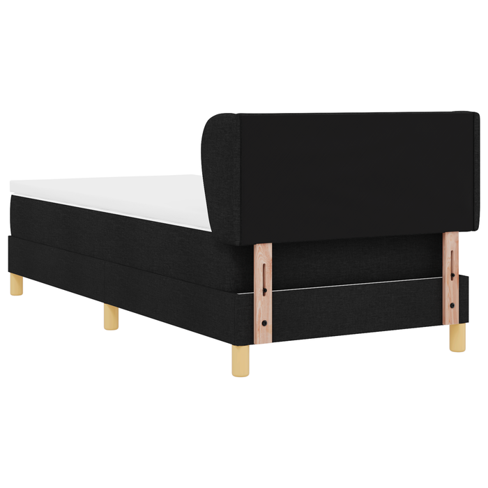 Pat box spring cu saltea, negru, 90x190 cm, textil - WALTI WALTI