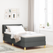 Pat box spring cu saltea, gri închis, 90x200 cm, textil - WALTI WALTI